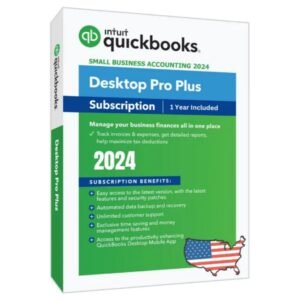 intuit quickbooks desktop pro plus 2024 | 1 user 12 months subscription